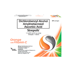 Strepsils Orange with Vitamin C Lozenges - Pack of 24s